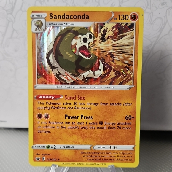 Sandaconda 110/202 Pokemon TCG Holo Rare - Picture 1 of 2